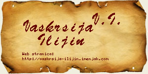 Vaskrsija Ilijin vizit kartica
